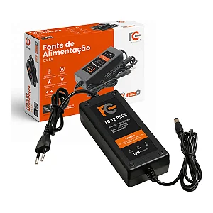 Fonte para Câmera 12VDC 5A Bivolt Plug P4 FC1205EN