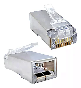 Conector RJ45 macho Cat 6 Blindado 10 Unidades