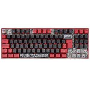 Teclado Mecânico Gamer Redragon World of Warcraft Horda, LED Vermelho, Switch Blizzard, ABNT2, Preto/Vermelho