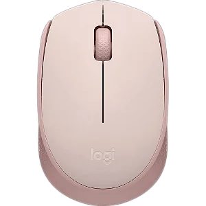 Mouse sem fio Logitech M170 com Design Ambidestro Compacto, Conexão USB e Pilha Inclusa - Rosa