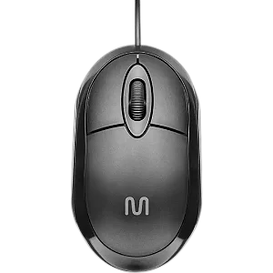 Mouse Com Fio Classic Conexão USB 1200dpi Cabo de 120cm 3 Botões Preto Multi (Multilaser) - MO300