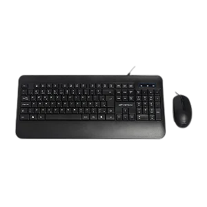 Teclado e Mouse C3Tech KT-200BK USB, ABNT2, Multimídia e Antirrespingo