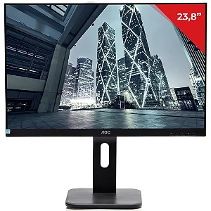 Monitor AOC 24 Polegadas WVA Ajuste de Altura, Pivotante, HUB USB 24P1U