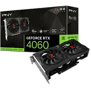 Placa de Vídeo PNY NVIDIA GeForce RTX 4060 XLR8 Gaming Verto OC, 8GB, GDDR6, DLSS, Ray Tracing, VCG40608DFXPB1-O