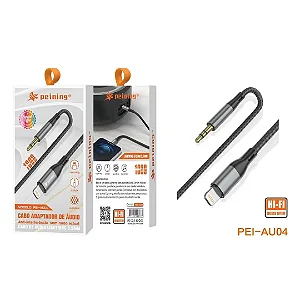 Cabo adapdador de Áudio para Iphone Lightning Para P2 1 metro Peining PEI-AU04