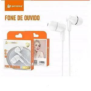 Fone de Ouvido Com Fio 3.5mm Peining PEI-EP43 Branco