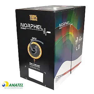 Cabo de Rede Cat. 5e 305 Metros CMX Cinza 100% Cobre Norphel