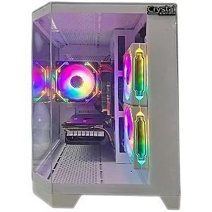 PC Gamer Barato Crystal Intel i7-4770, Placa de Vídeo RX 570, 16GB DDR4