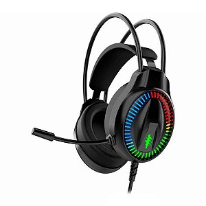 Headset Gamer K-Mex AR99, RGB, Drivers 50mm, Preto, AR9935SS21PPB1X