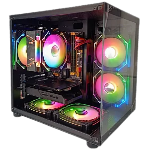 PC Gamer Barato Crystal Aquário Intel i7-4790 RX 570 16GB