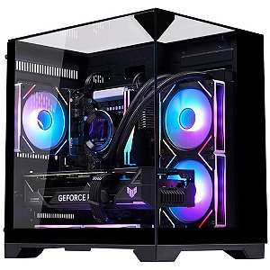Gabinete Gamer K-mex Aqua Visão Infinita CG-K3D3