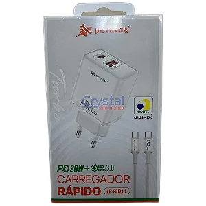 Carregador Tomada USB e Tipo C Peining PEI-PD123-C