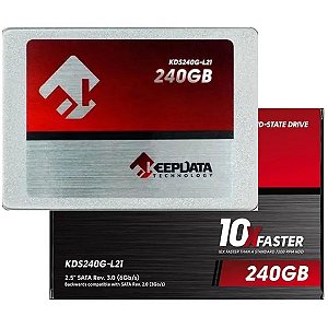 SSD 240GB SATA 3 Keepdata Leitura 500MB/s, Gravação 320MB/s, KDS240G-L21