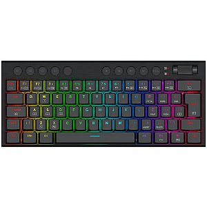 Teclado Mecanico Redragon Horus Mini, RGB, Switch Brown, Preto, K632-RGB-PT-BROWN