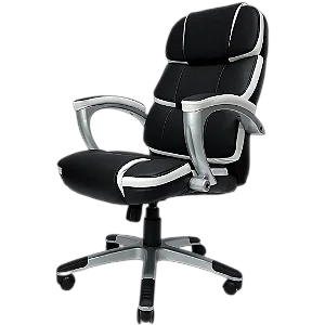 Cadeira Presidente Corporate Max Office Preto e Branco MOCH-8055-BK