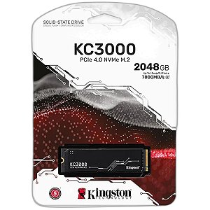 SSD Kingston 2TB KC3000 M.2 2280 Nvme Pcie 4.0 Leitura 7000MB/S Gravacao 7000MB/S - SKC3000D/2048G