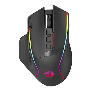 Mouse Gamer Redragon Swain Wireless, 16.000 DPI, RGB, 9 Botões Programáveis, Preto, M915RGB-WL