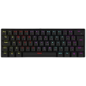 Teclado Mecânico 60% Vinik Anihi Black Switch Blue LED Rainbow - ANIHIBKBL