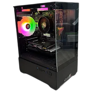 Pc Gamer Crystal AMD Ryzen 5500 Placa de Vídeo RX570 Memória 16GB SSD 512GB