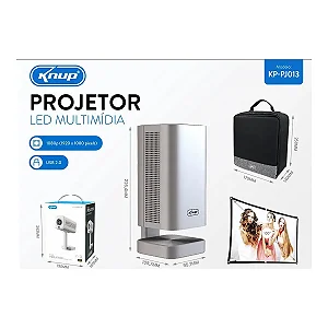 Projetor com Android Led 6300 Lúmens Knup KP-PJ013