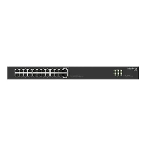 Switch Não Gerenciável Intelbras S1124G 24 Portas Gigabit Ethernet - Rack 19" 1U Fanless