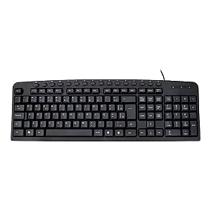 Teclado Multimídia K-mex KM-3928 ABNT2 110 Teclas com Atalhos