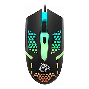 Mouse Gamer K-Mex M44J 2400 DPI — Sensor Óptico 125Hz