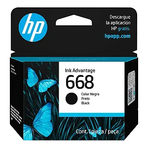 Cartucho de Tinta HP 668 Preto Original (7FP37VL) para HP DeskJet Ink Advantage 2975