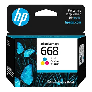 Cartucho de Tinta HP 668 Colorido Original (7FP36VL) para HP DeskJet Ink Advantage 2975