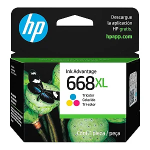 Cartucho de Tinta HP 668XL Colorido Original (7FP38VL) para HP DeskJet Ink Advantage 2975