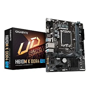 Placa Mãe Gigabyte H610M K DDR4, Intel LGA 1700, Micro ATX, DDR4, HDMI, M.2 - 9MH610MK-00-20