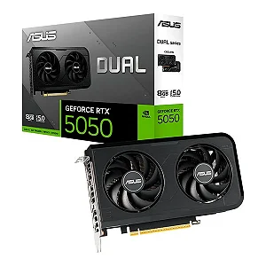 Placa de Vídeo Asus GeForce RTX 5050 Dual OC, 8GB, GDDR6, 128-bit, DUAL-RTX5050-O8G