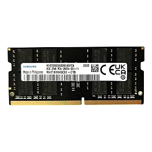 Memória Notebook 8GB DDR4 2666MHz Samsung M471A1K43CB1-CTD