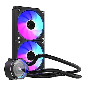 Water Cooler Kalkan Aura Lite 240mm Preto ARGB Espelho Infinito Bomba 2900 RPM