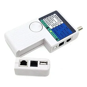 Testador De Cabos Multifuncional Dex RJ45 RJ11 USB BNC Modelo RJ-41