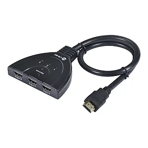 Switch HDMI 3 Entradas e 1 Saída com Cabo Vinik