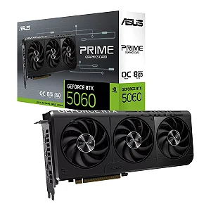 Placa de Vídeo NVIDIA GeForce Asus RTX5060 PRIME OC Edition 8GB GDDR7 128 Bits 90YV0N10-M0NA00