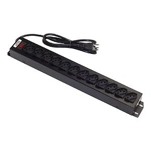 Régua Calha para Rack 12 Tomadas 10A 1,5M Force Line