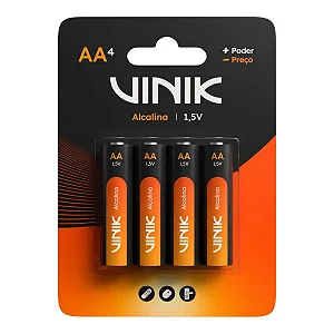 Pilha Alcalina AA Blister Com 4 1.5V 1550 mAh - Vp2Ab4A