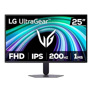 Monitor Gamer LG UltraGear 25G523B, 25 Pol, IPS, FHD, 1ms, 200Hz, G-SYNC/FreeSync Premium, HDMI/DP