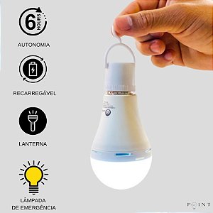 LÂMPADA LED BULBO 4 EM 1 EMERGÊNCIA 9W BIVOLT