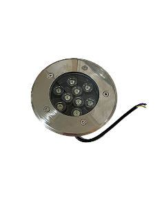 LUMINÁRIA DE SOLO EMBUTIR  Ø15CM 18W VERDE BIVOLT