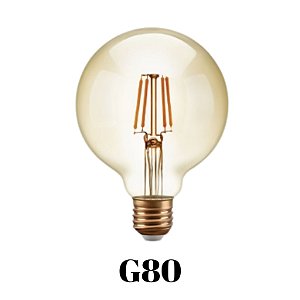LÂMPADA DE FILAMENTO LED 2W/ 4W E14/E27 2200K AMBAR VINTAGE DECORAÇÃO