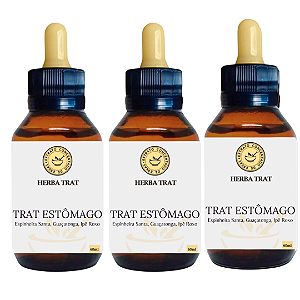 TRAT ESTÔMAGO - EXTRATO 60ml (Tintura Mãe) KIT COM 3 UNIDADES