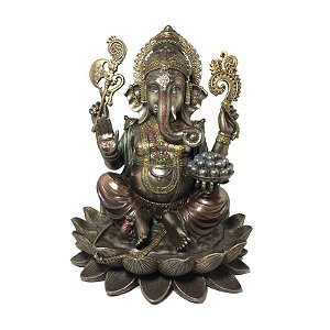Ganesha Deus Do Intelecto Sabedoria Fortuna Veronese 25 Cm