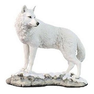 Veronese Enfeite Lobo Branco Do Alasca Snow Wolf