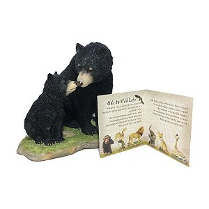 Urso Negro Do Alasca Com Filhote Enfeite Veronese