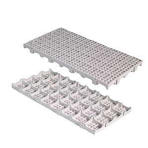 02. Piso de Plástico Modular 50x25x25 - Branco