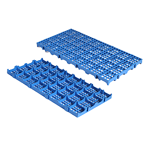 04. Piso de Plástico Modular 50x25x25 - Azul