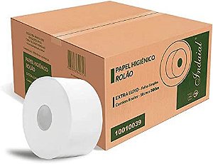 CAIXA DE PAPEL HIGIENICO  ROLAO  100% CELULOSE 8X300 FS-IPEL